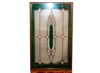 Architectural Salvage Old Stained Glass Window