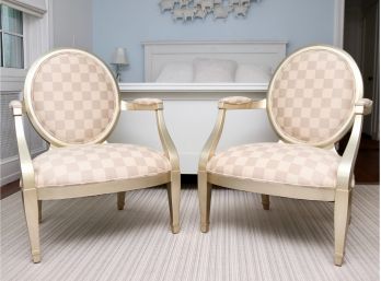 Pair Of Custom Made Grand Soleil Armchairs In The Style Of Donghia