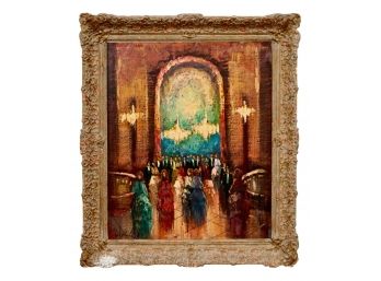 Willette  Mid Century Art Depicting  Entry To The Opera