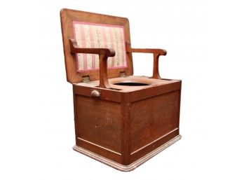 19th Century Oak Commode Toilet Chair