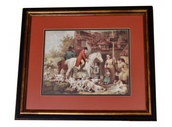 Possibly James Ward 1909 Outside A Country Alehouse Framed Art With Russet Matting