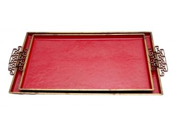 Cranberry Red Moire Glazed Kyes Hand Made Pasadena, California