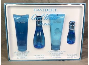 Fabulous Brand New Womens COOL WATER By DAVIDOFF Perfume Gift Set Unused - (2) Perfumes - Shower Gel - Lotion