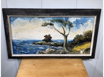 Fabulous 1956 Oil On Board Listed Artist HOMER COSTELLO Impasto Painting - Large Size 35' X 20'  GREAT PIECE !