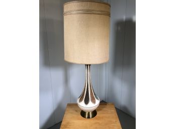 Phenomenal Vintage VERY Tall And Dramatic MCM / Midcentury Table Lamp With Large Drum Shade GREAT LAMP - WOW !