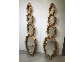Stunning Pair Of CHELSEA HOUSE Large Gold Gilt Rococo Decorator Mirrors - Paid $1,375 Each - Spectacular Pair
