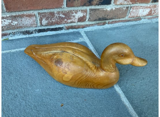Hand Carved 15' Pine Duck Decoy