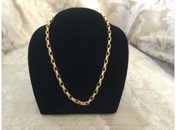Contemporary Gold Tone Paper Clip Necklace - Lot #39