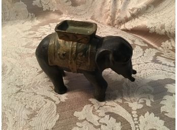 Cast Iron Elephant Shaped Bank