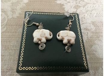 Pair Of Elephant Earrings - Lot #51