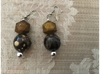 Bronze And Brown Earrings - Lot #21