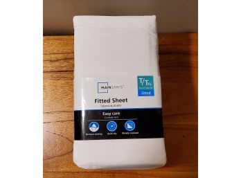 Mainstays T/Txl White Fitted Sheet