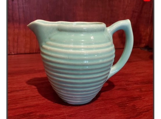Turquoise Blue Hand Made Pottery Creamer
