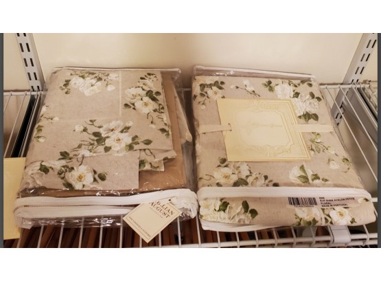 Two Packages Of New / Unused Lillian August Pillow Shams- Malabar Groves - Avalon Petite