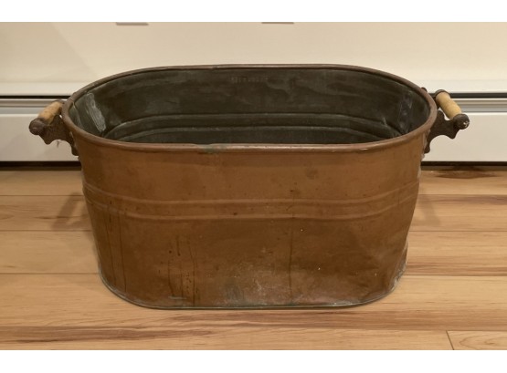 Lovely Copper Tub For Firewood Or Household Goods
