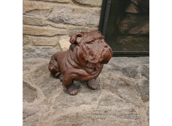 Brown Bulldog Statue By Red Mill #902