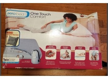 Aero Bed One Touch Comfort Twin Size With Pillow Adjustable Firmness New In Box