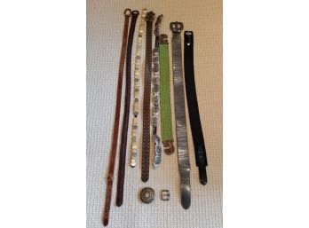 Eight Lovely Ladies' Belts - Fun Fashion- & 1 Extra Brass Buckle