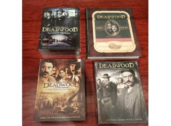 DEADWOOD DVD Sets- Full Seasons 1, 2 & 3. Plus HC Book By David Milch