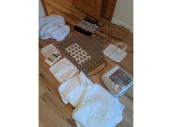 Bags, Apron, Bedsheets, And Cloth Bundle