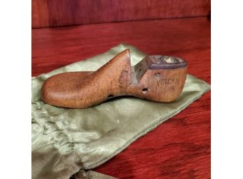 Antique Vulcan Wood & Metal Cobbler's Child's Shoe Form