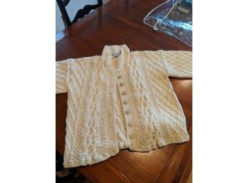 Lovely Irish Hand Knit Sweater From Quills Woolen Market -Tag Reads 'one Size Fits All'