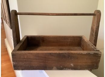 Vintage Wood Tray With Handle.