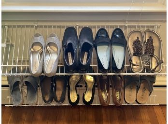 Lot Of Nine Ladies Size Eight Shoes For Spring, Summer, And Fall