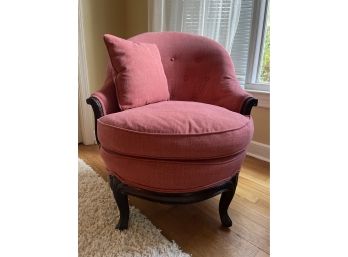 Lovely Sitting Ladies Parlor Chair With Over Stuffed Cushions