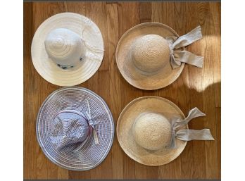 Lot Of Four Round Comfortable Ladies' Hats