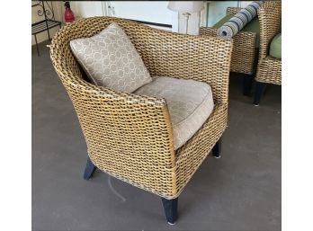 Sturdy Wicker Patio Chair With Cushions
