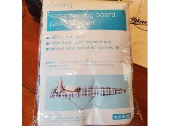 New Unused Ironing Board Padded Cover Lovely Blue & White Checkerboard Patteen