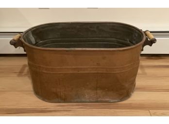 Lovely Copper Tub For Firewood Or Household Goods