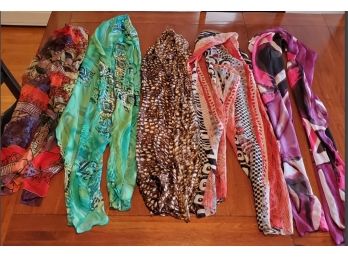 Five Lovely Silk Scarves By Chicos Made In India