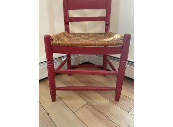 Lovely Red Painted Ladder Back Chair