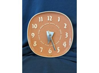 Fantastic Peach Pottery General Electric Telechron Russell Wright General Electric Wall Clock