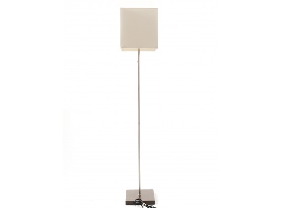 Minimalistic Modern Floor Lamp  With Faux Wood Base