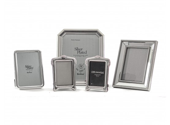 Assorted Sizes Of Silver Plate Picture Frames