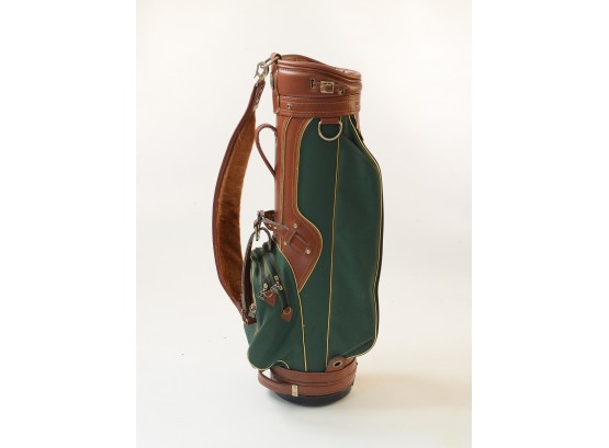 Vintage DAIWA COACH COLLECTION Leather And Canvas Golf Bag