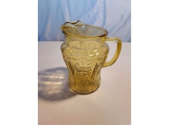 Vintage Amber Glass Water Picture