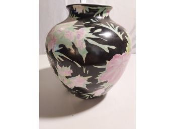 Large Hand Painted Floral Vase