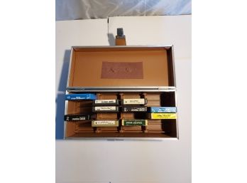 8 Track Tapes With Carrying Case