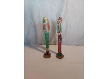 Tall Ceramic Clown Figures