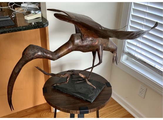 Copper Bird Sculpture ~ Neil Garrison ~ Very Cool Piece