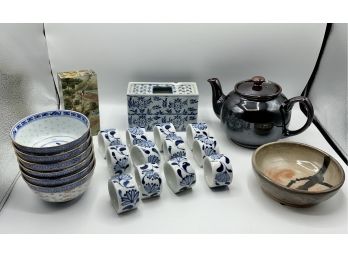 Sadler England Teapot, Bowls, Napkin Rings & More