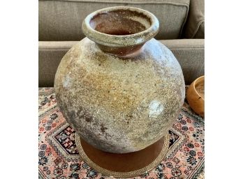 Beautiful 14' Heavy Pottery Vase ~ Signed ~