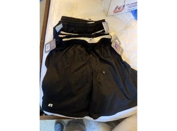 Practice Shorts In Black By Russell - 9 Pairs - All Size Small