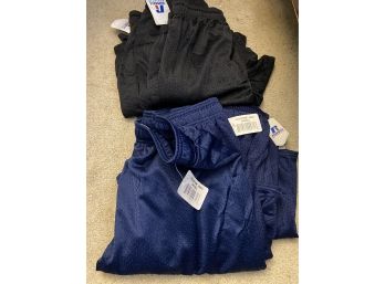 Assorted Russell Athletic Pants In Black (l) And Blue ( 3S, 1L)all New