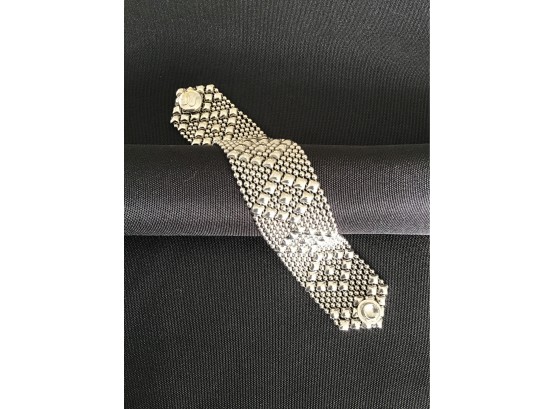 SG Liquid Metal Silver Mesh Bracelet, Sergio Gutierrez - 7inches