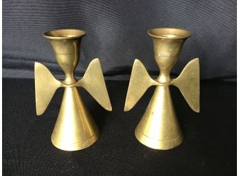Solid Brass Convertible Angel Candlestick Holders, India